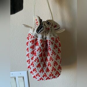 Super cute vintage reversible beaded summer bag